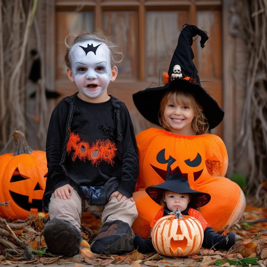 halloween kids and parents